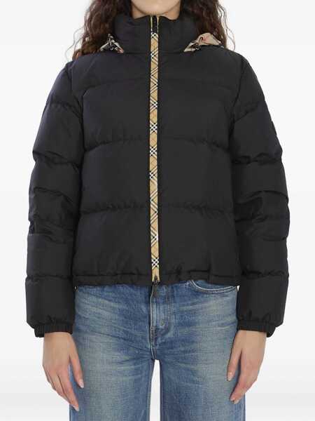 Bomber jacket Burberry Puffer Jacket With Concealed Hood BLACK Femei (BM 18704491) 1
