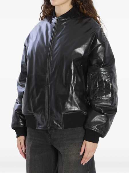 Bomber jacket Salvatore Santoro Leather Bomber Jacket BLACK Femei (BM 18704629) 2