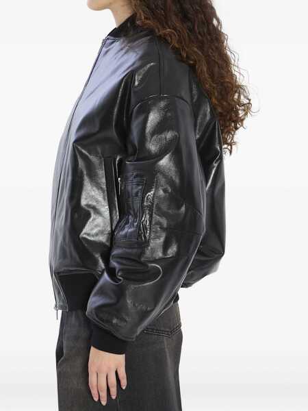 Bomber jacket Salvatore Santoro Leather Bomber Jacket BLACK Femei (BM 18704629) 3