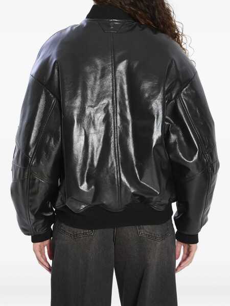 Bomber jacket Salvatore Santoro Leather Bomber Jacket BLACK Femei (BM 18704629) 4