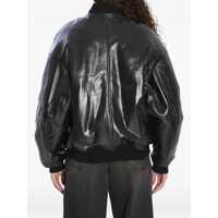 Bomber jacket Dama - Bomber jacket Salvatore Santoro Leather Bomber Jacket BLACK Femei (BM 18704629) - B-mall.ro