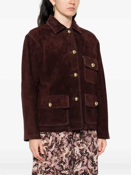Bomber jacket ARMA Rosia Suede Jacket BORDEAUX Femei (BM 18704638) 3