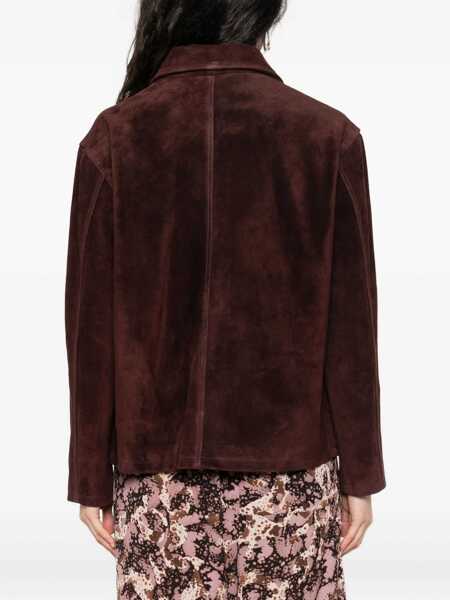 Bomber jacket ARMA Rosia Suede Jacket BORDEAUX Femei (BM 18704638) 4