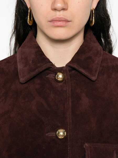 Bomber jacket ARMA Rosia Suede Jacket BORDEAUX Femei (BM 18704638) 5