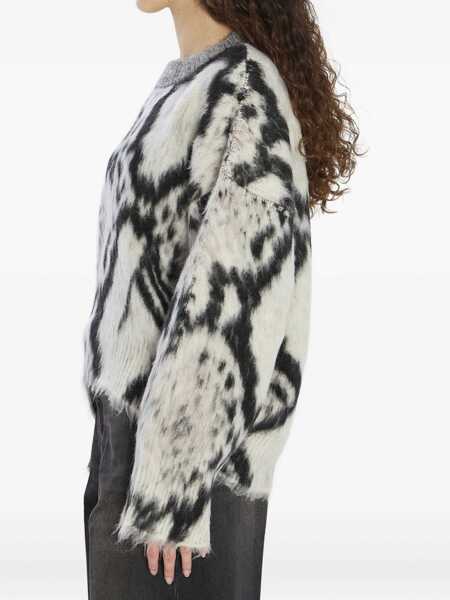 Pulovere THE ATTICO Python-Print Sweater WHITE Femei (BM 18704650) 3