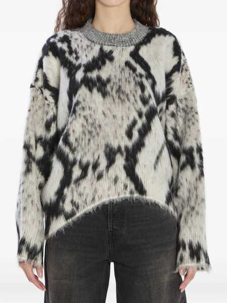 Pulovere THE ATTICO Python-Print Sweater WHITE Femei (BM 18704650) 1