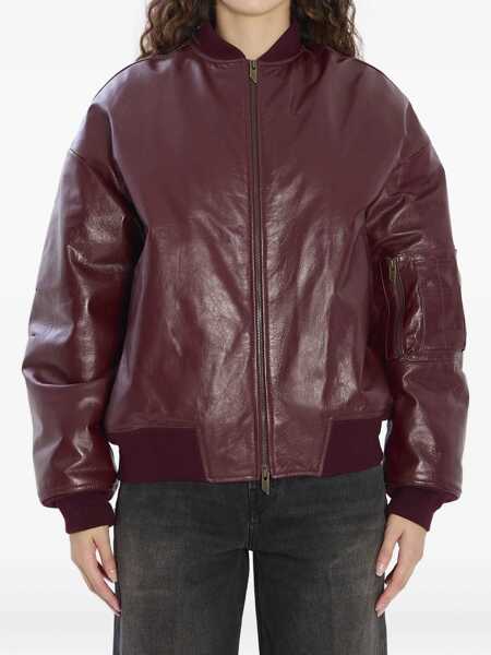 Bomber jacket Salvatore Santoro Leather Bomber Jacket BORDEAUX Femei (BM 18704659) 1
