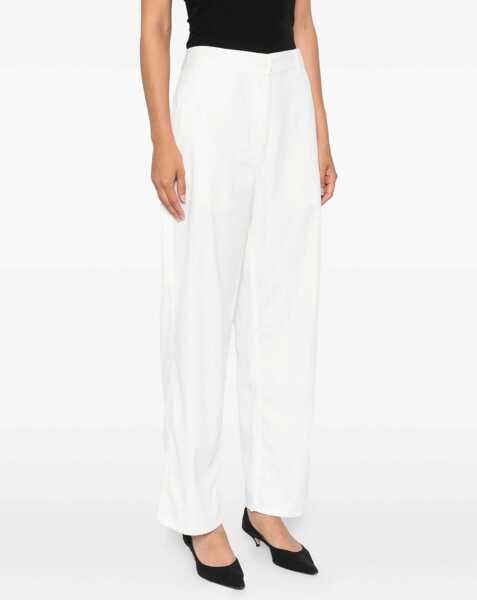 Pantaloni casual THE ROW Sharka Pants WHITE Femei (BM 18704671) 3