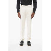 Pantaloni casual Double-Pleated Pure Silk Pants Barbati