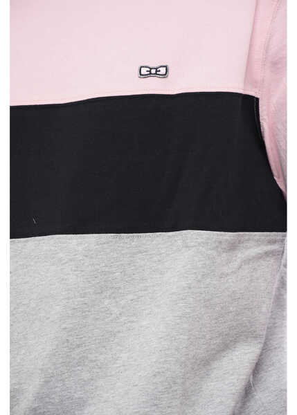 Tricouri EDENPARK Long Sleeve Color Block Twickers Crew-Neck T-Shirt Pink Barbati (BM 18704878) 3