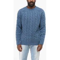 Pulovere Cable-Knit Crewneck Sweater Barbati