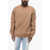 Dime Fleeced-Cotton Crew-Neck Sweatshirt Brown