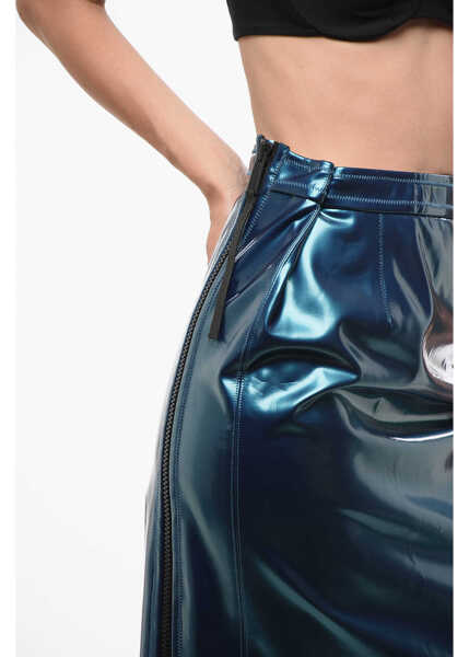 Fuste casual DSQUARED2 Leatherette Zipped Skirt Blue Femei (BM 18704896) 3