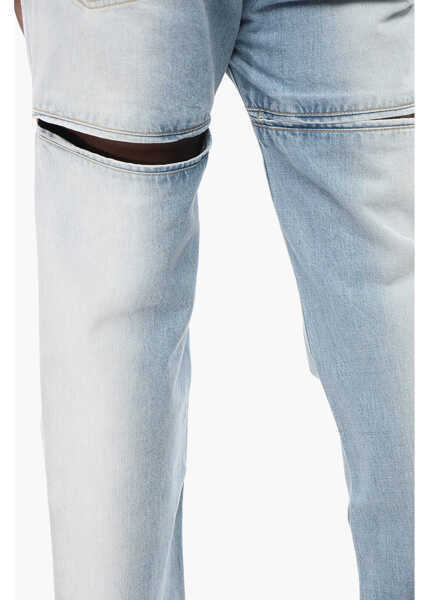 Blugi drepti RANDOM IDENTITIES Delave Effect Regular Fit Jeans 21Cm Blue Barbati (BM 18704902) 3