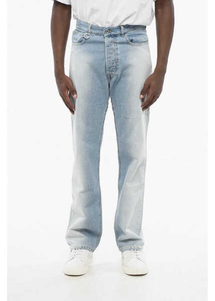 Blugi drepti RANDOM IDENTITIES Delave Effect Regular Fit Jeans 21Cm Blue Barbati (BM 18704902) 1