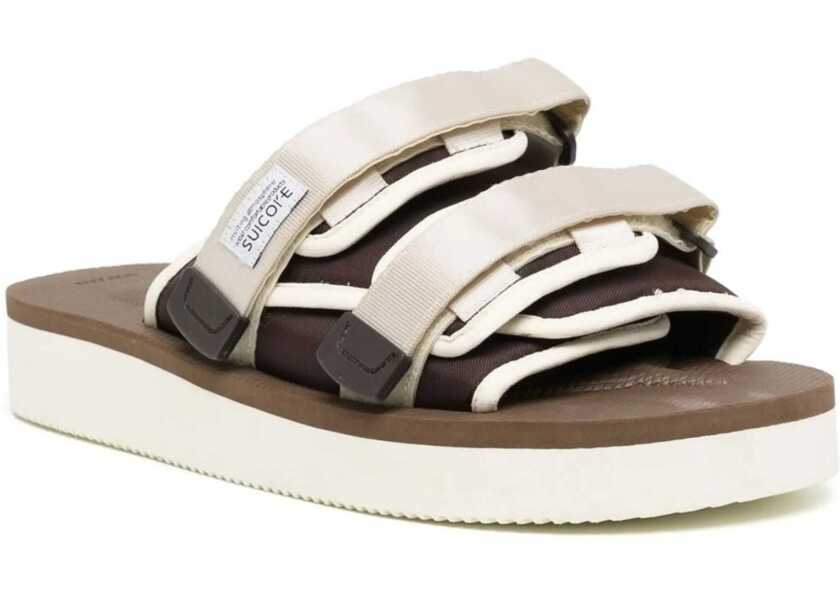 Sandale fara toc Suicoke Two-Tone Fabric Sandali With Sole 4,5Cm Brown Fete (BM 18704917) 2