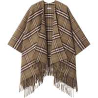 Paltoane Wool and cashmere Check Cape Femei