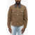 PACCBET Utility Overshirt Jacket With Silver-Effect Buttons Brown
