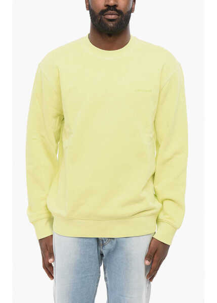 Bluze de trening Carhartt Brushed Cotton Duster Script Crew-Neck Sweatshirt With Embro Yellow Barbati (BM 18705133) 1