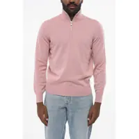 Pulovere Pure Cashmere Mock Neck Sweater With Half Zip Barbati