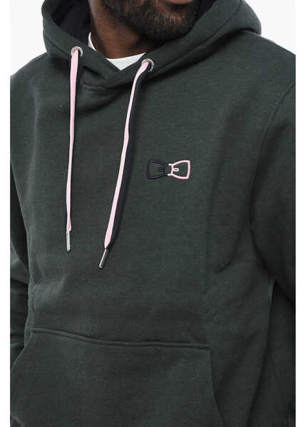 Bluze de trening EDENPARK Fleeced-Cotton Hoodie With Monogram Green Barbati (BM 18705148) 3