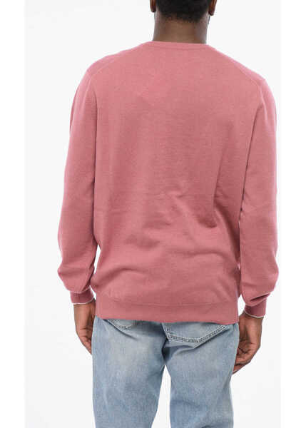 Pulovere Brunello Cucinelli V Neck Pure Cashmre Sweater Pink Barbati (BM 18705151) 2