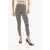 Balmain High-Waisted Knitted Leggings With All-Over Monogram Beige