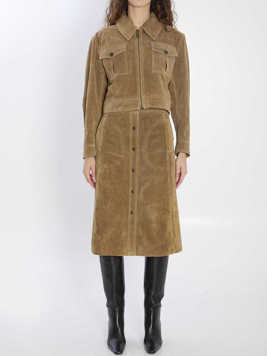 Geci ARMA Helen Suede Jacket GREEN Femei (BM 18706050) 5