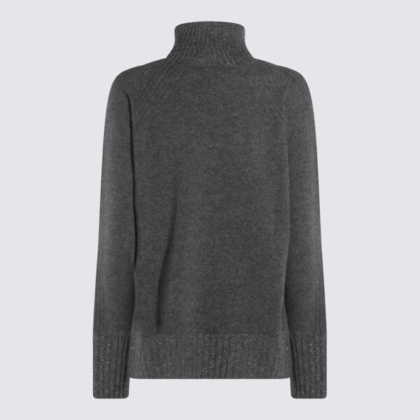 Pulovere TWINSET Twinset Grey Wool Knitwear MEDIUM MEL. GREY/ARGENTO LUREX Femei (BM 18706284) 2