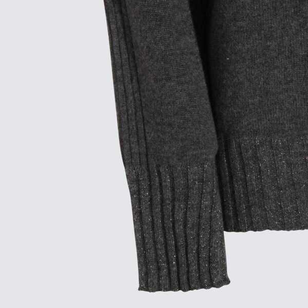 Pulovere TWINSET Twinset Grey Wool Knitwear MEDIUM MEL. GREY/ARGENTO LUREX Femei (BM 18706284) 3