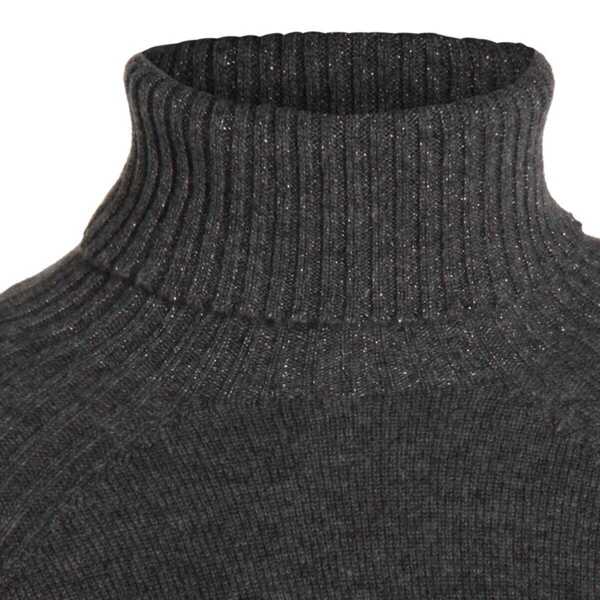 Pulovere TWINSET Twinset Grey Wool Knitwear MEDIUM MEL. GREY/ARGENTO LUREX Femei (BM 18706284) 4