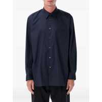 Camasi Comme Des Garçons Dark Blue Cotton Shirt Barbati