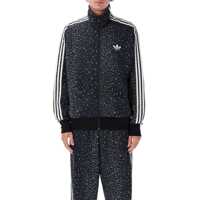 Pulovere Adidas Originals Black Leopard Print Firebird Loose Fit Track Top Barbati