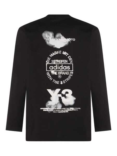 Tricouri Y-3 Y-3 Adidas Graphic Long Sleeves T-Shirt Black Barbati (BM 18706518) 3