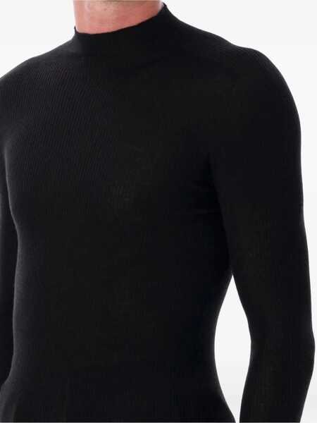Pulovere Rick Owens Rick Owens Ribbed Knit Turtleneck Black Barbati (BM 18706572) 3