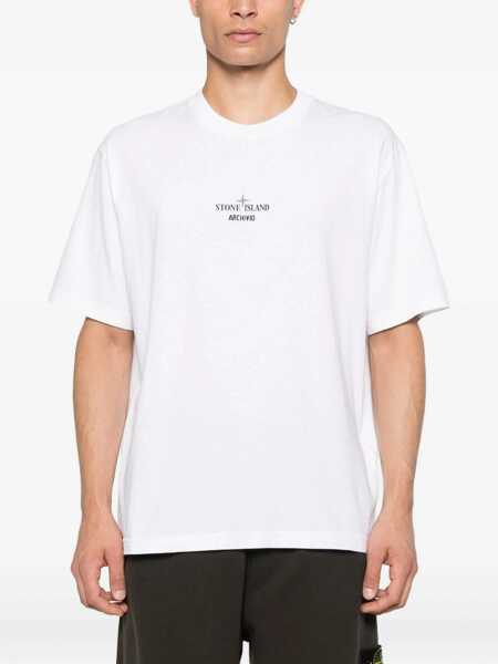 Tricouri Stone Island Stone Island Archivio Organic Cotton T-Shirt WHITE Barbati (BM 18706584) 3
