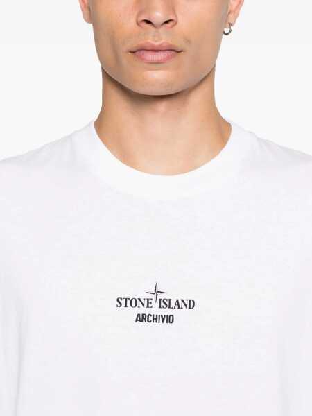Tricouri Stone Island Stone Island Archivio Organic Cotton T-Shirt WHITE Barbati (BM 18706584) 4