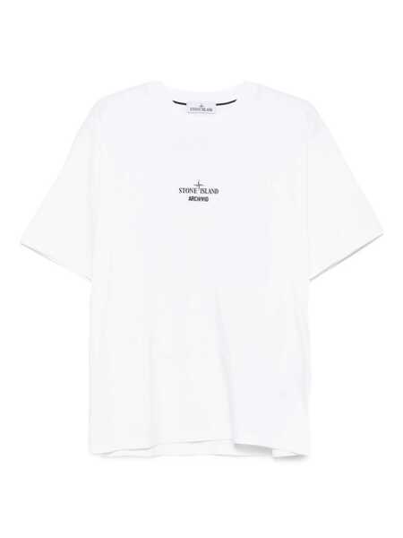 Tricouri Stone Island Stone Island Archivio Organic Cotton T-Shirt WHITE Barbati (BM 18706584) 1
