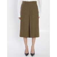 Pantaloni casual Plaid Wool Skirt-Pants Femei