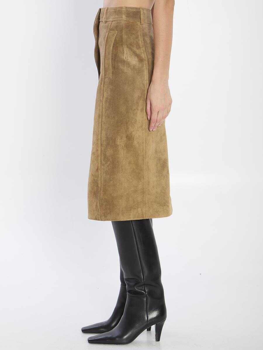 Fuste ARMA Elen Suede Skirt GREEN Femei (BM 18707205) 3