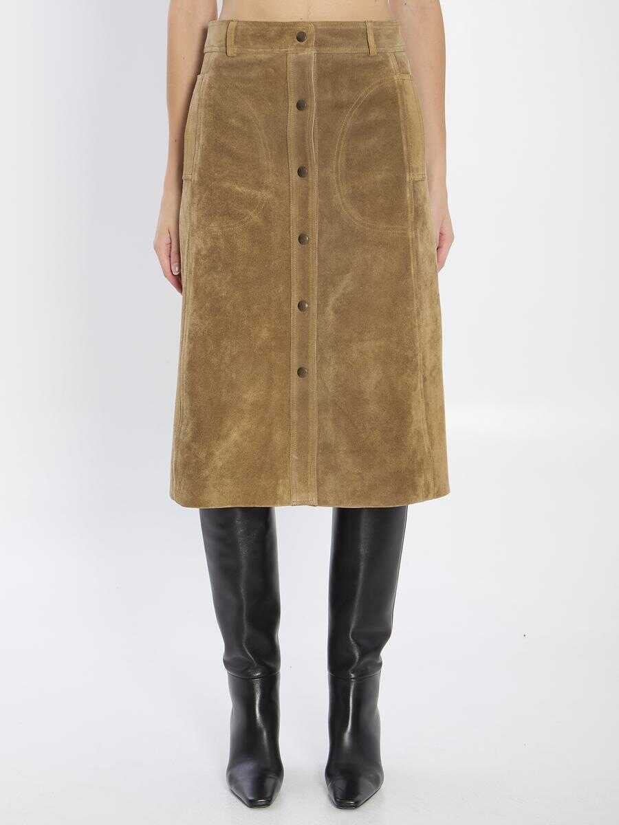 Fuste ARMA Elen Suede Skirt GREEN Femei (BM 18707205) 1