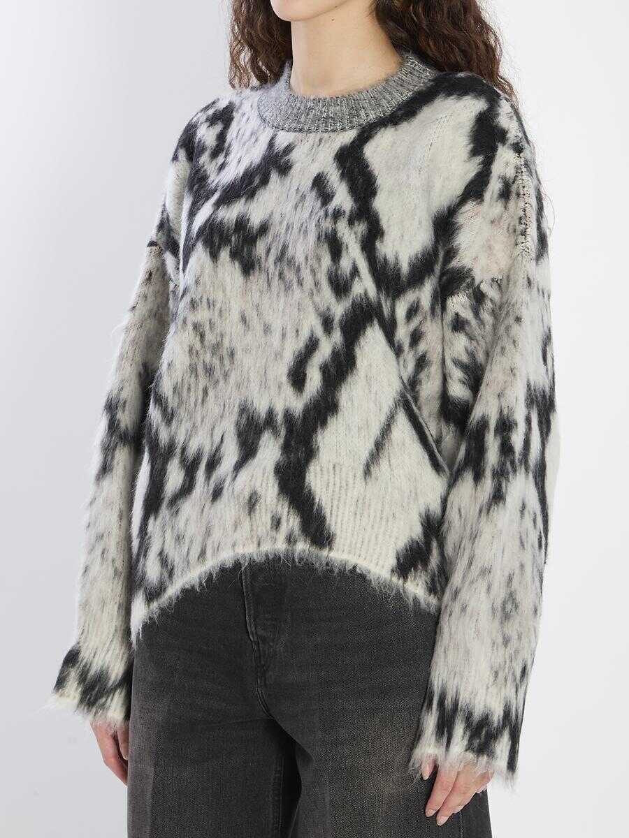 Pulovere THE ATTICO Python-Print Sweater WHITE Femei (BM 18707790) 2