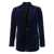Lardini Blue Single-Breasted Jacket With Pointed Lapels In Velvet Man BLUE