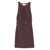 Elisabetta Franchi Bordeaux Sleeveless Dress With Chain Decoration On The Front In Fabric Woman Red