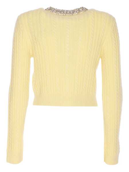 Cardigane Self-Portrait Self-Portrait Crewneck Cardigan YELLOW Femei (BM 18708186) 2