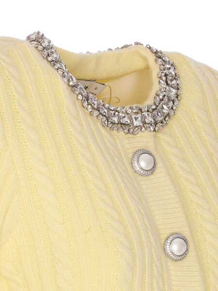 Cardigane Self-Portrait Self-Portrait Crewneck Cardigan YELLOW Femei (BM 18708186) 3