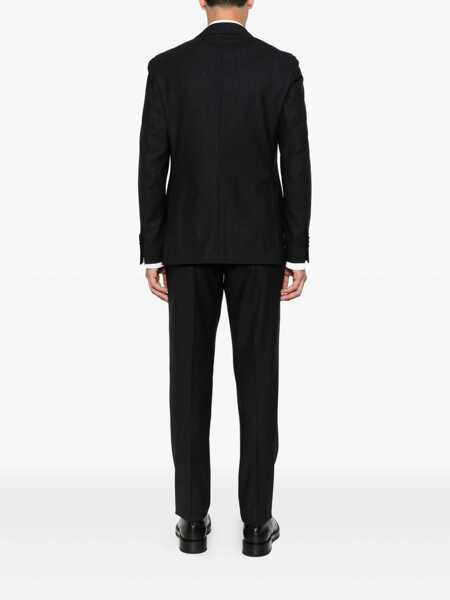 Costume Lardini Grey Single-Breasted Suit With Classic Revers In Flanel Man GREY Barbati (BM 18708675) 2