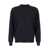 PLAIN Blue Crewneck Sweater With Ribbed Trims In Wool Man BLUE