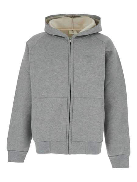 Bluze de trening AUTRY Grey Hoodie With Dropped Shoulders In Neoprene Man GREY Barbati (BM 18709212) 1