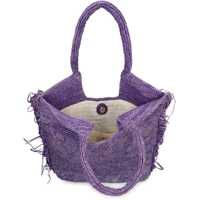 Genti de mana MADE FOR A WOMAN Dama - Genti de mana MADE FOR A WOMAN Made For A Woman Kifafa Raffia Tote Bag PURPLE Femei (BM 18709425) - B-mall.ro